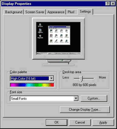 Win 95 Display Screen
